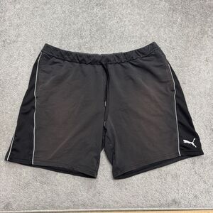 Puma Way 1 Athletic Shorts Mens XXL Black Elastic Waist Pocket Activewear Casual